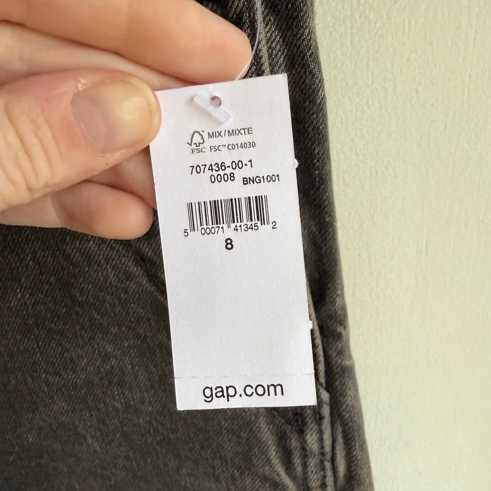 GAP Teen Black Wash Denim Overalls Size 8 Jumpsuit Kids Girls